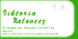 viktoria malovecz business card